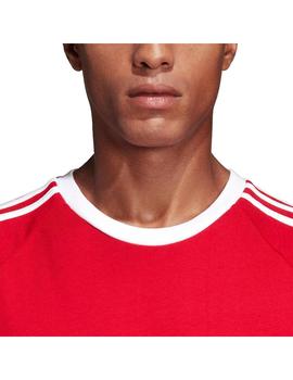 Camiseta adidas 3 Bandas Roja Hombre