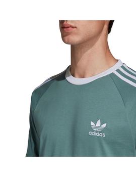 Camiseta adidas 3 Bandas Verde Hombre