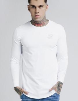 Camiseta SikSilk Gym Team Hombre Blanca