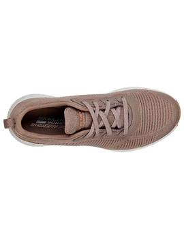 Zapatilla Mujer Skechers Bobs Squad Marrón