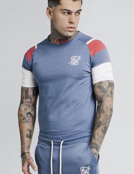 Camiseta SikSilk Raglan Sprint Hombre Azul