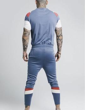 Camiseta SikSilk Raglan Sprint Hombre Azul