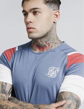 Camiseta SikSilk Raglan Sprint Hombre Azul