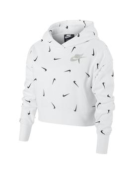 Sudadera Niña Nike Hoodie Blanca