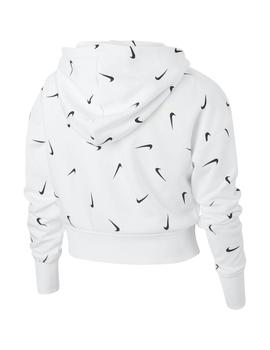 Sudadera Niña Nike Hoodie Blanca Logos