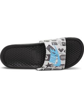 Chancla Unisex Nike Benassi Gris Azul