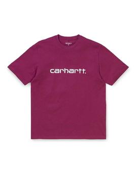 Camiseta Carhartt Script Rosa Hombre
