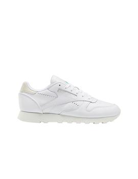 Zapatilla Mujer Reebok Classics Leather Blanca Beige