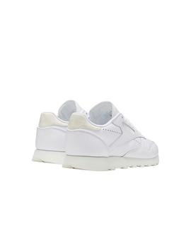 Zapatilla Mujer Reebok Classics Leather Blanca Beige