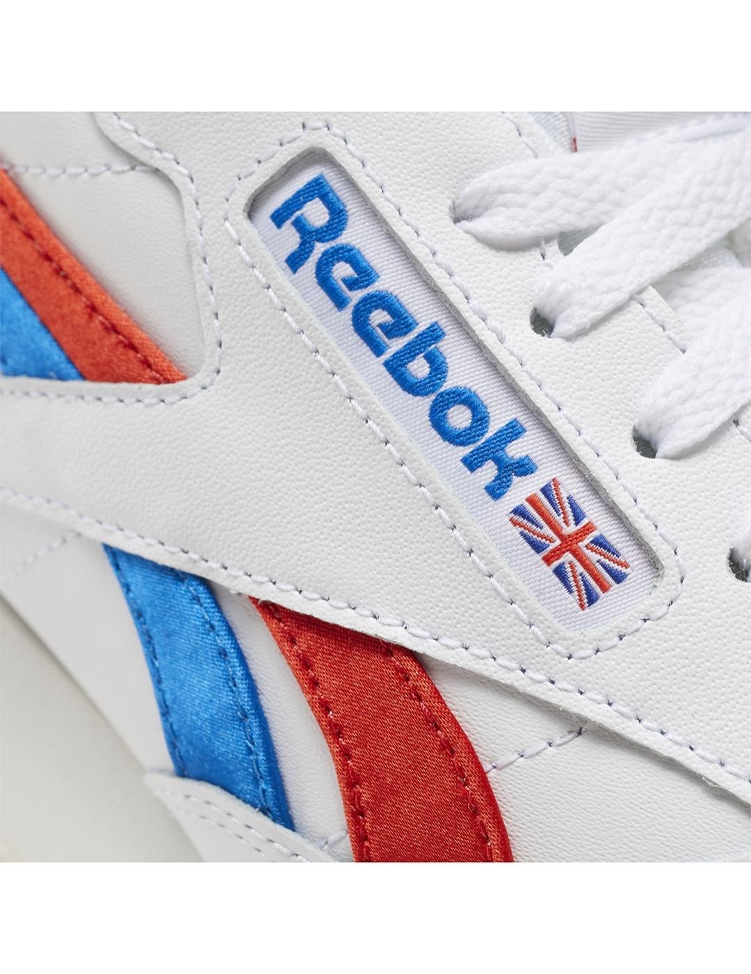 Zapatillas Reebok Classic Leather Azul Blanco Rojo Hombre