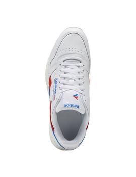 Zapatilla Hombre Reebok Cl LTHR Blanco/Azul/Rojo