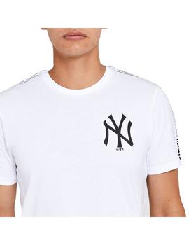 Camiseta Hombre New Era Sleeve Taping Blanca