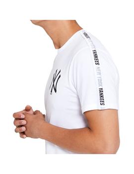 Camiseta Hombre New Era Sleeve Taping Blanca