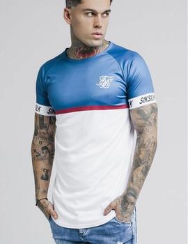 Camiseta Hombre SikSilk Stripe Tech Bl/A