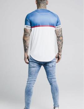 Camiseta Hombre SikSilk Stripe Tech Bl/A