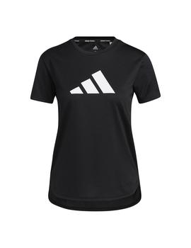 Camiseta Mujer adidas 3 Bar Logo Negro