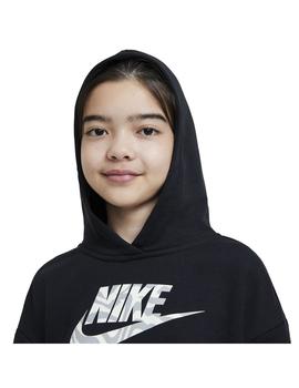 Sudadera Niña Nike Crop Hoodie Negro