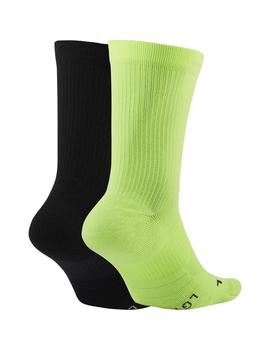 Calcetines Unisex Nike Mltplier Crew Verde/Negro