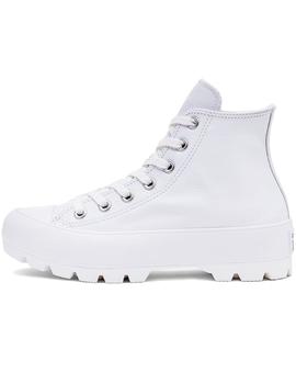 Zapatilla Mujer Converse Lugged Hi Leather Blanca