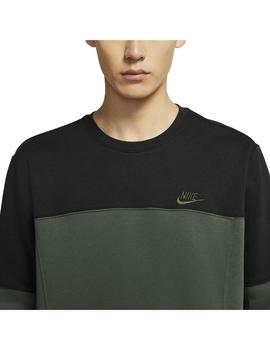 Sudadera Hombre Nike Crew SNL Negro/Verde