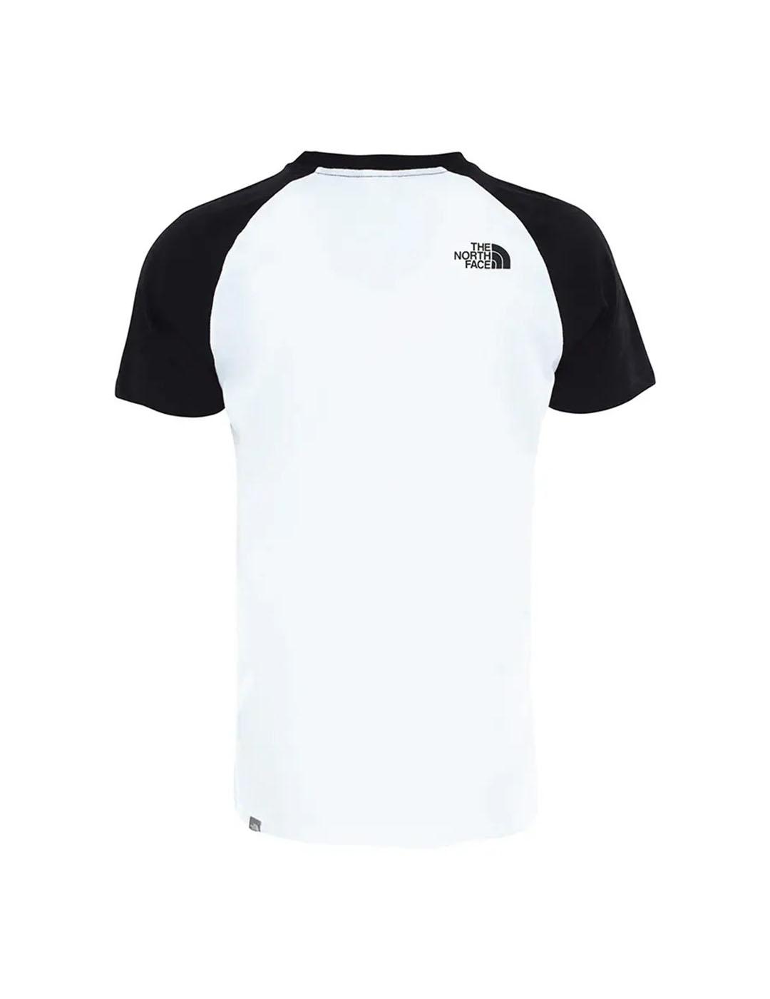 Camiseta Hombre The North Face Raglan Blanca Negra