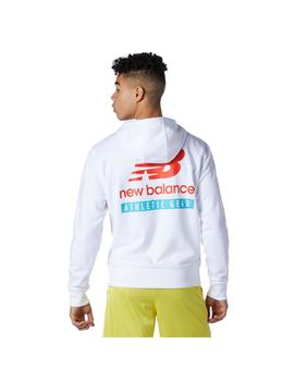 Sudadera Hombre New Balance Fldhood Blanca