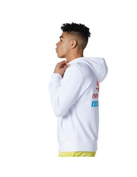 Sudadera Hombre New Balance Fldhood Blanca