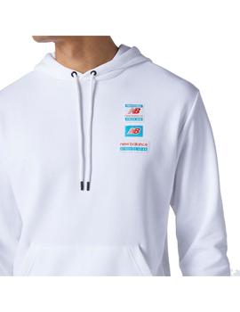 Sudadera Hombre New Balance Fldhood Blanca