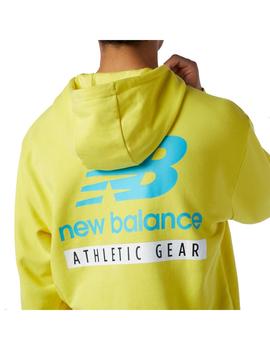 Sudadera Hombre New Balance Fldhood Amarilla