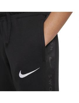 Pantalon Niño Nike  Flc Swoosh Negro