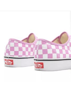 Zapatilla Mujer Vans Authentic Cuadro Rosa Blanco