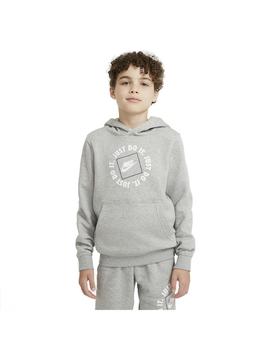 Sudadera Niño Nike Hoodie Gris