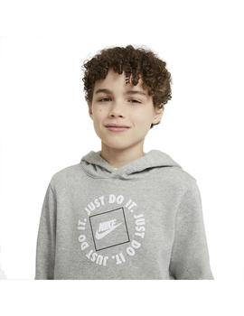 Sudadera Niño Nike Hoodie Gris