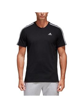 Bienes cesar hacer clic Camiseta adidas Ess 3Bandas Negra Hombre