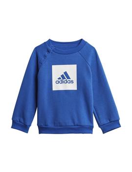 Conjunto Baby adidas Logo Jog Royal/Gris