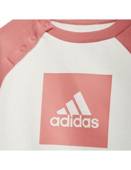 Chandal Niña adidas  Rosbru Blanco Rosa