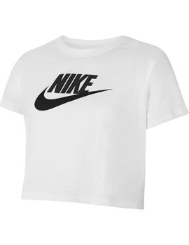 Camiseta Niña Nike Crop Futura Blanca