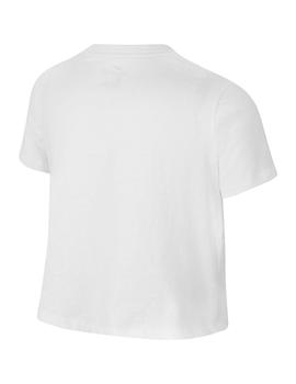 Camiseta Niña Nike Crop Futura Blanca