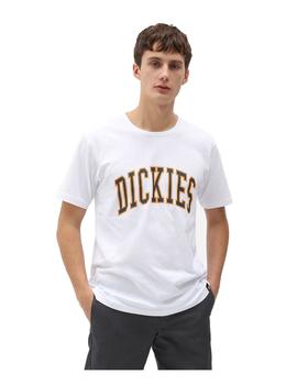 Camiseta Hombre Dickies Aitkin Blanca Amarilla