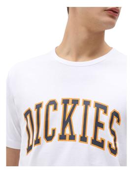 Camiseta Hombre Dickies Aitkin Blanca Amarilla