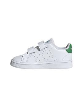 Zapatilla Niño adidas Advantage Blanca Verde