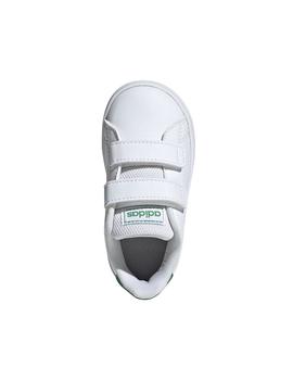 Zapatilla Niño adidas Advantage Blanca Verde