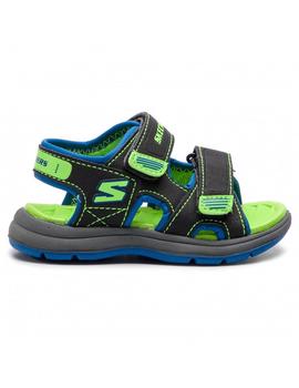 Sandalia Unisex Skechers Sun Spurt Negro/Verde/Azu