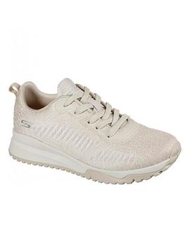 Zapatilla Mujer Skechers Bobs Squad3 Beige