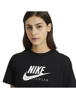 Camiseta Mujer Nike Heritage Negra