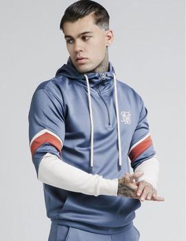 Sudadera SikSilk Sprint 1/4 Zip Hombre Azul