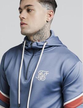 Sudadera SikSilk Sprint 1/4 Zip Hombre Azul