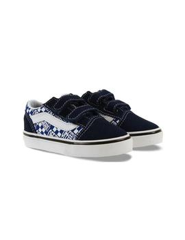 Zapatilla Baby Vans Old Skool V Logo Marino