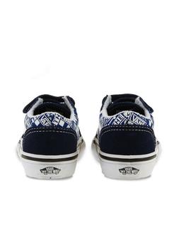 Zapatilla Baby Vans Old Skool V Logo Marino