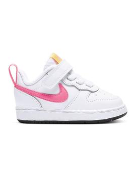 Zapatilla Niña Nike Court Borough Gris Rosa